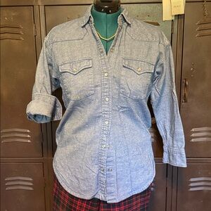 J. Crew Indigo denim Shirt sz 2